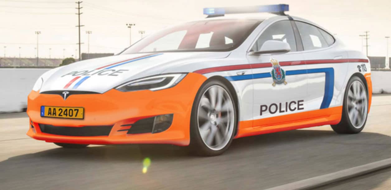 La police luxembourgeoise en Tesla, un bel exemple !